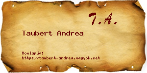 Taubert Andrea névjegykártya